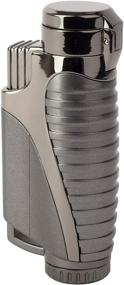 img 2 attached to 🔥 Mantello Ignite Triple Jet Flame Butane Lighter for Cigarettes - Torch Lighter - High-Quality Smoking Accessories & Gifts - Refillable Tank, Adjustable Gas Knob, Windproof Fire