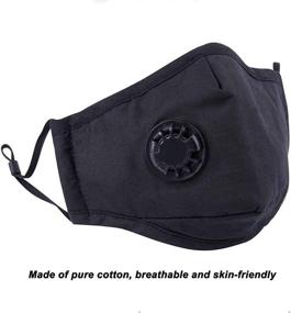 img 3 attached to 🌪️ Breathable Reusable Bandanas with Replaceable Filters