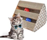 forkaler erya cat scratcher: interactive triangle-shaped cardboard scratching post with bell catnip – perfect for your cat's pleasure! logo