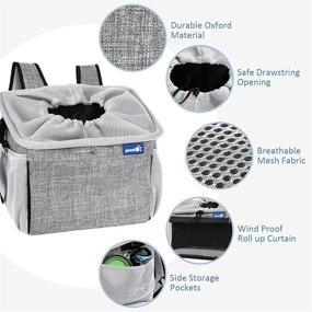 img 2 attached to 🐶 Pecute Dog Bike Basket: Pet Carrier for Bicycle, Dog Booster Car Seat with 2 Spacious Side Pockets, Comfortable & Padded Shoulder Strap, Portable & Breathable Pet Carrier, Ideal for Traveling with Your Pet