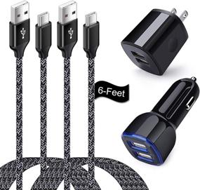 img 4 attached to 🔌 High-Quality USB Type C Car Charger & Dual USB Wall Charger Kit with USB C Cable - Compatible with Samsung Galaxy A21, A20, A50, LG Stylo 6, G8, G7, Moto G8, G7, G Power, G Stylus