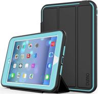 📱 dunno heavy duty ipad mini case - full body rugged protection for ipad mini 1/2/3 with auto sleep/wake stand & three layer design - black/light blue logo