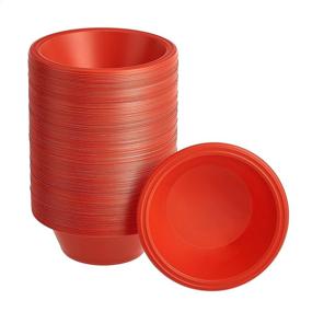 img 4 attached to AmazonCommercial 12 oz Plastic Bowls in Red - Pack of 125