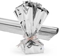 mylar gift wrap roll by hygloss products - ideal for gift bags & baskets – 24 inch x 8.3 feet, silver (61205) logo