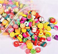 🍓 xiaomei diy bracelet: 100pcs mixed fruit color beads for handmade jewelry logo