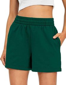 img 4 attached to 🏃 Stay Comfy and Stylish with Ezymall Women's Sweat Shorts for Summer Workouts and Casual Running with Pockets