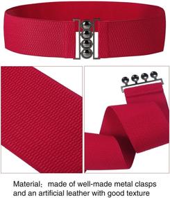 img 1 attached to Vintage Wide Hook Corset Cinch Belt - 4 Pack Plus Size Waistband with Stretchy Elastic - Style 1, Size 1