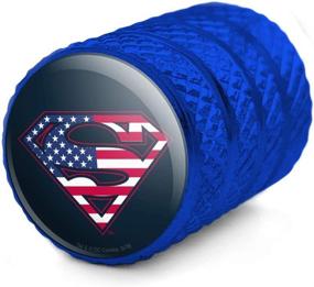 img 3 attached to 🔥 Улучшите свои колеса с наклейками и меткой Superman USA American Flag Shield Logo на колпачках алюминиевых клапанов