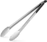 🍴 17 inch extra long kitchen tongs: premium stainless steel tongs for cooking, grilling, barbecue/bbq & buffet logo