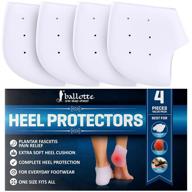 👣 breathable silicone heel protector cups for fast pain relief, plantar fasciitis support, blister and spur relief - 2 pairs of silicone socks for men and women logo