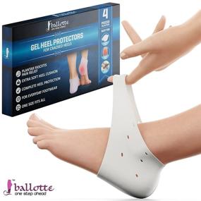 img 3 attached to 👣 Breathable Silicone Heel Protector Cups for Fast Pain Relief, Plantar Fasciitis Support, Blister and Spur Relief - 2 Pairs of Silicone Socks for Men and Women