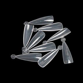 img 1 attached to 120 Clear Stiletto Dual Forms for Poly Nail Gel and Acrylic Nails - Vcedas Dual System Nail Molds and Extensions