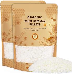 img 4 attached to 🕯️ Pure White Beeswax Pellets - 2 lb for Candle Making and DIY Projects - 2 Packs of Candle Wax