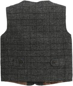 img 1 attached to 👔 Optimized Search: Gioberti 3-Piece Tweed Vest, Cap, and Bow Tie Set for Kids and Boys