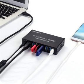 img 1 attached to 🔌 High-Speed 7 Port Powered USB 3.0 Hub with 12V/3A Adapter