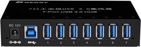 img 4 attached to 🔌 High-Speed 7 Port Powered USB 3.0 Hub with 12V/3A Adapter