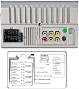 img 1 attached to 🚗 Автомагнитола с двойным DIN и 7-дюймовым сенсорным экраном, с Bluetooth и микрофоном, поддержкой зеркалирования телефона, воспроизведения через USB/SD/AUX/FM и входом для задней камеры - без DVD.