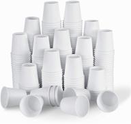 🥤 300-pack 4 ounce white paper cups: ideal for bathrooms, coffee, mouthwash & flavored beverages logo