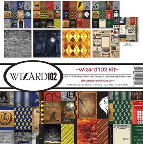 img 2 attached to 📸 Набор для скрапбукинга Reminisce Wizard 102: коллекция из 12 листов 12x12 дюймов, многоцветная палитра для потрясающих воспоминаний