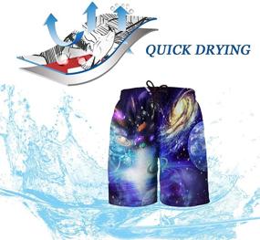 img 1 attached to Hgvoetty Galaxy Pattern Shorts: Stylish Boys' Clothing and Swimwear with Convenient Pockets!