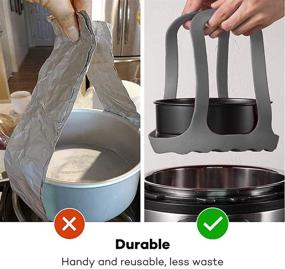 img 2 attached to Pressure Cooker Sling: Versatile Silicone Bakeware Sling for 3Qt Instant Pot - BPA-Free Egg Steamer Rack Included!