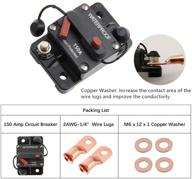 stetion 150 amp circuit breaker trolling with manual reset car marine trolling motors boat atv manual power protect for audio system fuse 12v-48vdc waterproof (150amp) … logo