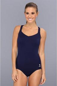 img 3 attached to 👙 Women's Controlfit Swimsuit - TYR SPORT Solid Halter