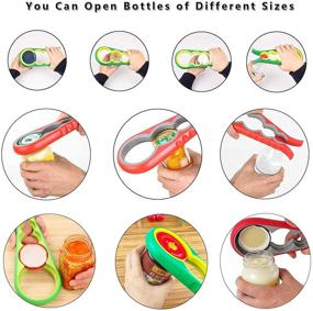 img 3 attached to 🔓 JINSHIN Green Jar Opener - Sturdy Bottle Opener and Lid Gripper for Arthritic Hands, Weak Hands, Seniors, and Women