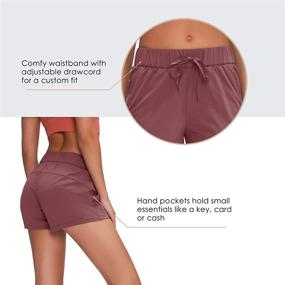 img 1 attached to 🩳 Women's Comfy Travel Yoga Lounge Shorts with Pockets - Active Running, Hiking, and Workout Shorts - 2.5