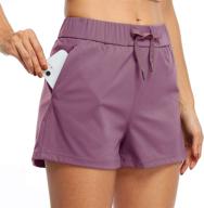 🩳 women's comfy travel yoga lounge shorts with pockets - active running, hiking, and workout shorts - 2.5 logo