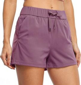 img 3 attached to 🩳 Women's Comfy Travel Yoga Lounge Shorts with Pockets - Active Running, Hiking, and Workout Shorts - 2.5