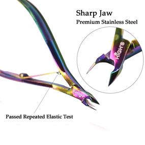 img 1 attached to Rainbow Colorful Stainless Steel Nail Scissors Kit - Professional Mini Manicure Set for Cuticle Nails, Dead Skin Remover Tool