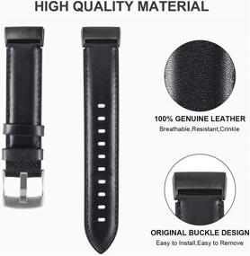img 2 attached to 🌺 Genuine Leather Wide Band Replacement Strap Floral Print Wristband for Fitbit Charge 4/ Charge 3/ Charge 3 SE Fitness Tracker - Black Color, Compatible for Men and Women