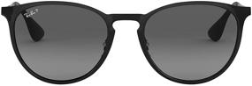 img 4 attached to Стильные солнцезащитные очки Ray Ban RB3539 Shiny 🕶️ черного цвета со стильным градиентным оттенком для модного образа.