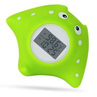🛀 baby bath thermometer: safe and fun digital toy for kids + alarm & countdown clock! logo