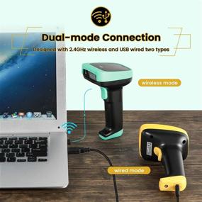 img 2 attached to Deli Wireless Barcode Scanner – Efficient 1D Barcode Reader with Impressive Wireless Range and Long-Lasting Battery Capacity