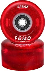 img 2 attached to 🌟 FOMOTEAM Luminous Light Up Roller Skate Wheels with Shining Dots - ABEC-9 Bearings - Outdoor or Indoor Use - 58mm32mm 82A - Set of 8