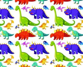 img 1 attached to Dexcom G6 Dinosaur Design Adhesive Patches - Pack of 10, Pre-cut