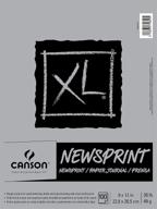 canson xl series newsprint paper pad: charcoal and pencil, 9x12, 100 sheets logo