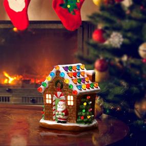 img 1 attached to 🏠 Christmas Nostalgic Gingerbread House - Vintage 7.5" Christmas Decor in Warm Brown