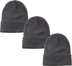 img 2 attached to Gelante Unisex Beanie Cap - Knitted Solid Color Warm Winter Hat