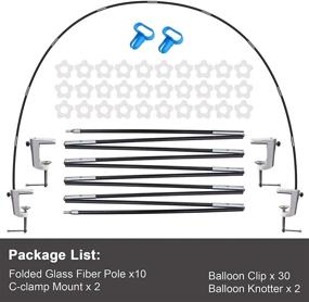 img 2 attached to 🎈 Набор для арки из шаров HeyMate Table - премиумный набор настраиваемой 13-футовой и многоразовой стойки с высококачественными стекловолоконными шестами для украшения беби-шауэр, свадьбы и дня рождения.