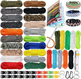 img 4 attached to WEREWOLVES Paracord 550, 4MM & 2MM Micro Paracord Rope Combo Set - 20 Colors & 10 Colors with Instructions Book, Crafting Kits for Paracord Bracelets, Complete Accessories Included