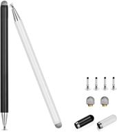 high-sensitivity universal stylus pens for ipad, iphone, android, microsoft tablets, and other capacitive touch screens - pencils with disc & fiber tip for enhanced precision and compatibility with touch screens logo