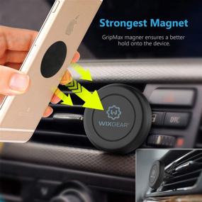 img 2 attached to 📲 WixGear Universal Magnetic Car Mount Holder with Twist-Lock Air Vent Design, for Cell Phones Featuring Fast Swift-snap Technology