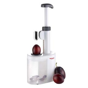 img 3 attached to 🍒 Efficient and Mess-Free: Westmark 40232260 2-in-1 Plum Pitter Stoner with Stainless Steel Plunger and Waste Container