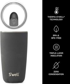 img 1 attached to 🍹 S'well Stainless Steel Tumbler with Clear Slide-Open Lid - 18 Fl Oz - Onyx - Triple-Layered Vacuum-Insulated - Keeps Drinks Cold for 12 Hours, Hot for 4 - BPA-Free Water Bottle