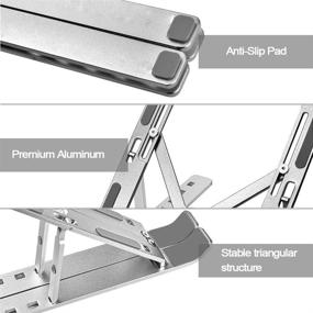 img 2 attached to Портативный регулируемый ноутбук MacBook Foldable