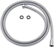 🚿 all metal shower hose: chrome, extra long 72 inch cord for handheld shower heads - commercial grade stainless steel, universal replacement part logo
