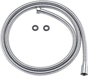 img 4 attached to 🚿 All Metal Shower Hose: Chrome, Extra Long 72 Inch Cord for Handheld Shower Heads - Commercial Grade Stainless Steel, Universal Replacement Part